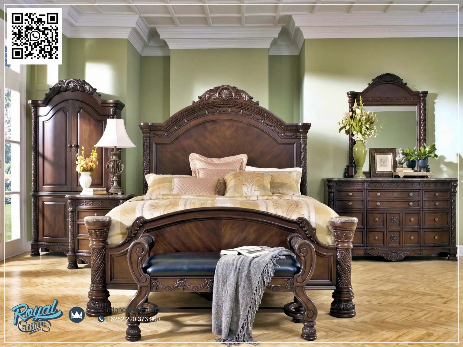 Ranjang Set Kamar Tidur Modern Elegan Mewah Terbaru Ashley