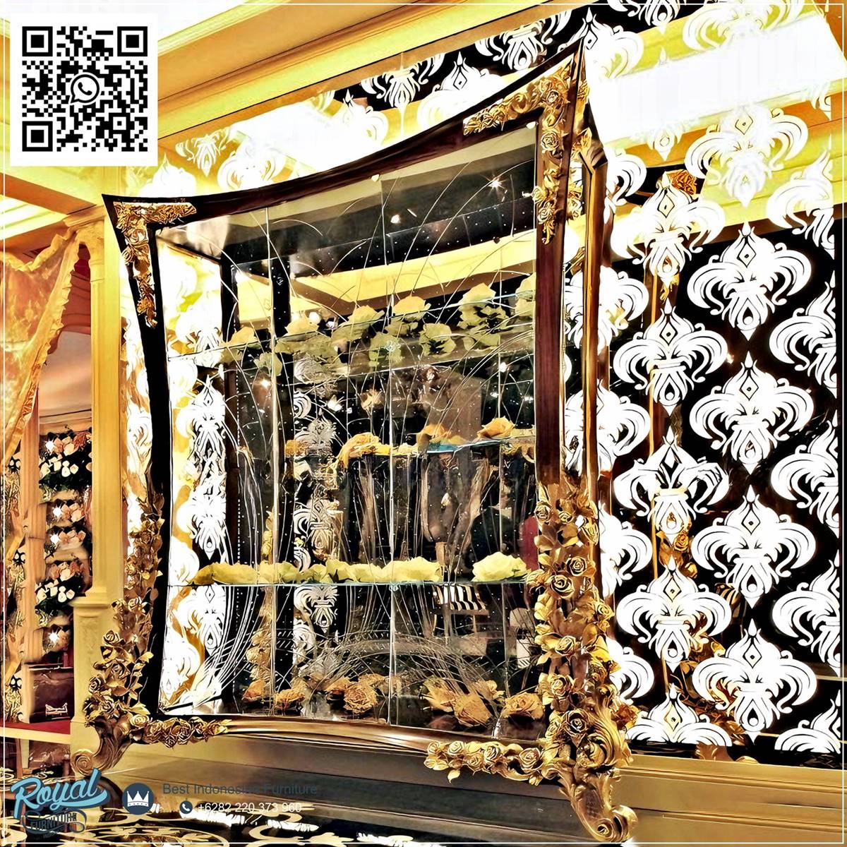 Almari Kaca Pajangan Lemari Hias Mewah Luxury Furniture France Model Terbaru Almari Kaca Pajangan Lemari Hias Mewah Luxury Furniture France Model Terbaru