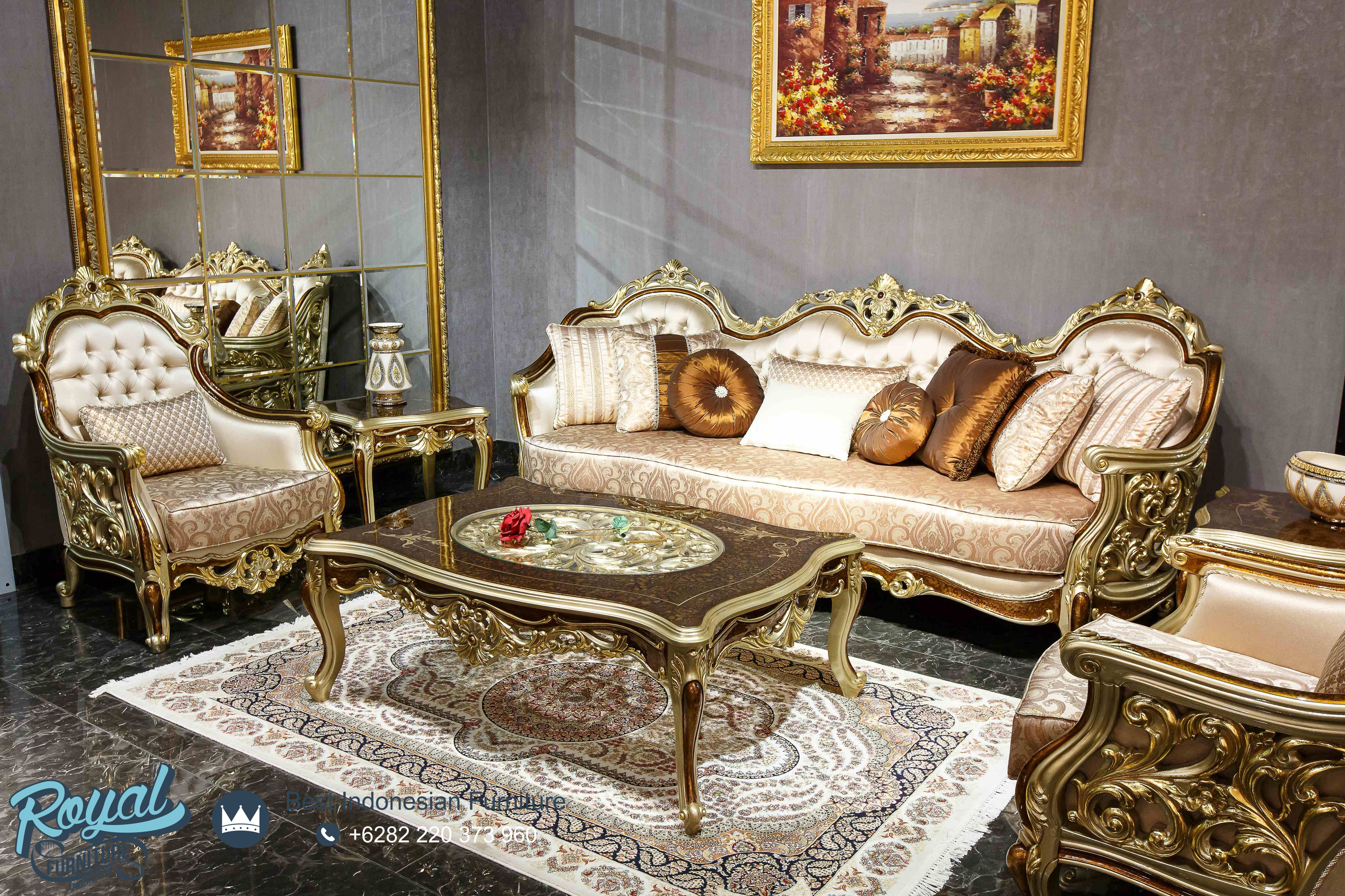 Set Sofa Tamu Mewah Sultan Model Ukiran