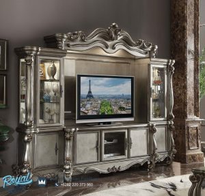 Model Bufet TV Ukiran Jepara Mewah Desain Terbaru