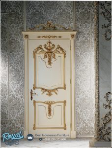 Model Pintu Kamar Tidur Putih Mewah Ukiran Jepara Gold Classy