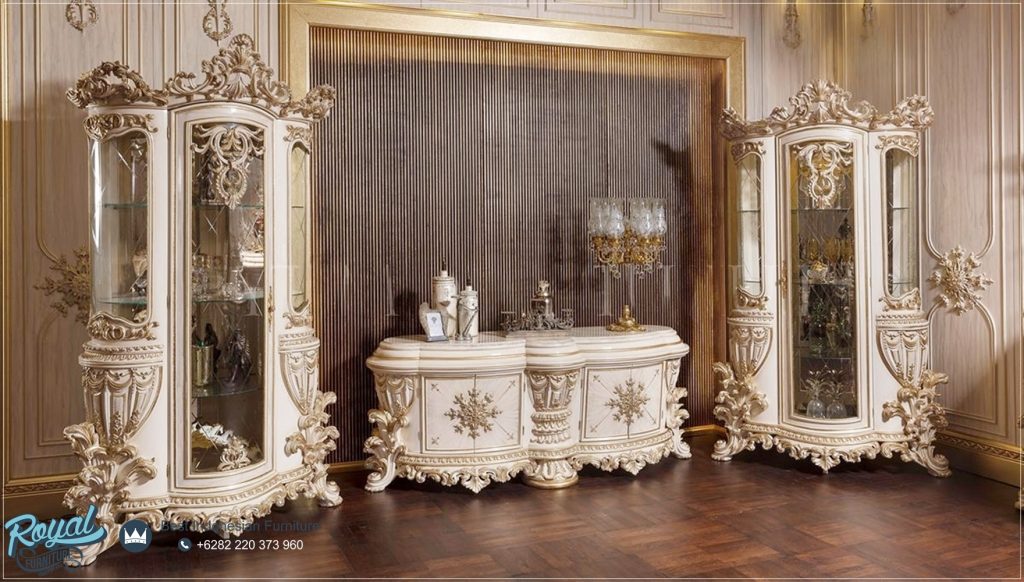 Rekomendasi Bufet TV Lemari Hias Kaca Mewah Terbaru Classic Zanzibar