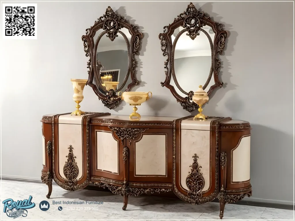 Bufet Konsol Klasik Ukiran Jati Jepara