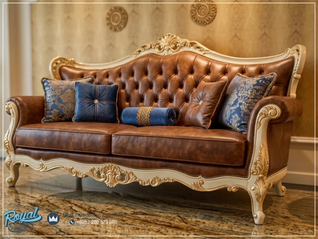 Sofa 3 Seater Classic Ruang Tamu Mewah Terbaru
