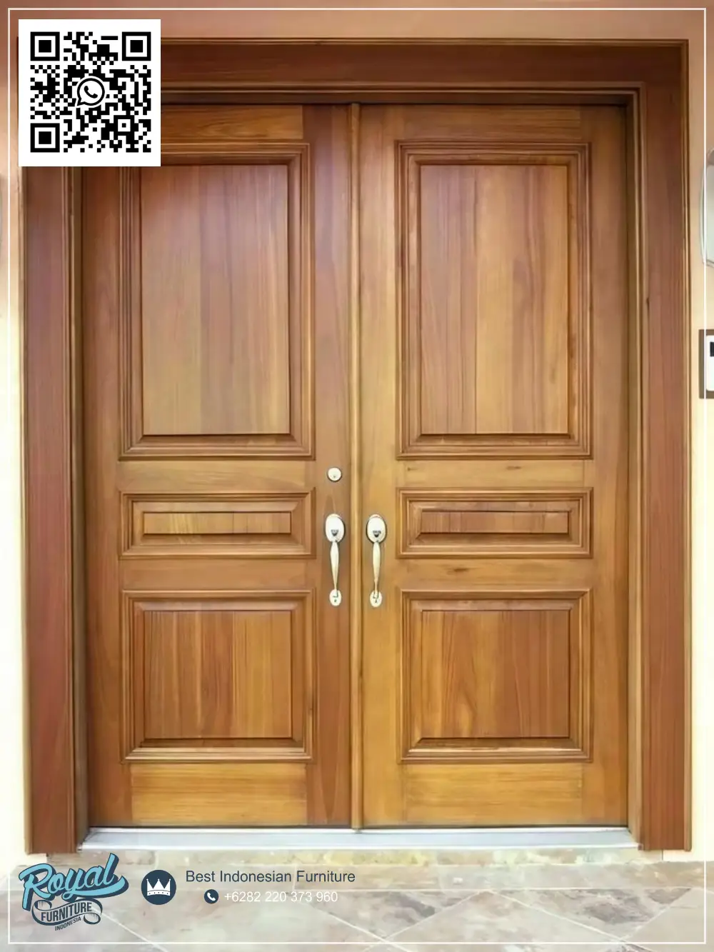 Kusen Pintu Kayu Jati Minimalis Jepara Elegan Rpyal Custom