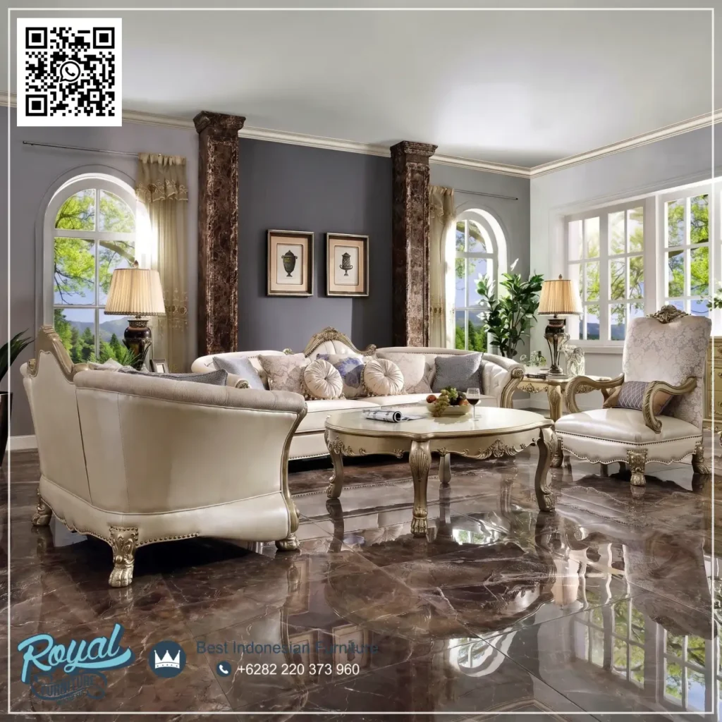 Sofa Tamu Mewah Gold Dresden - foto 4
