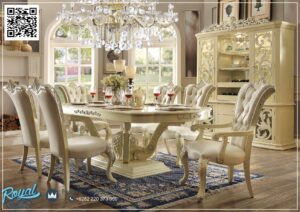 Elegance American Furniture Set Meja Makan Mewah Modern Design Terbaru Produksi langsung Jepara Bisa Custom Warna Finishing