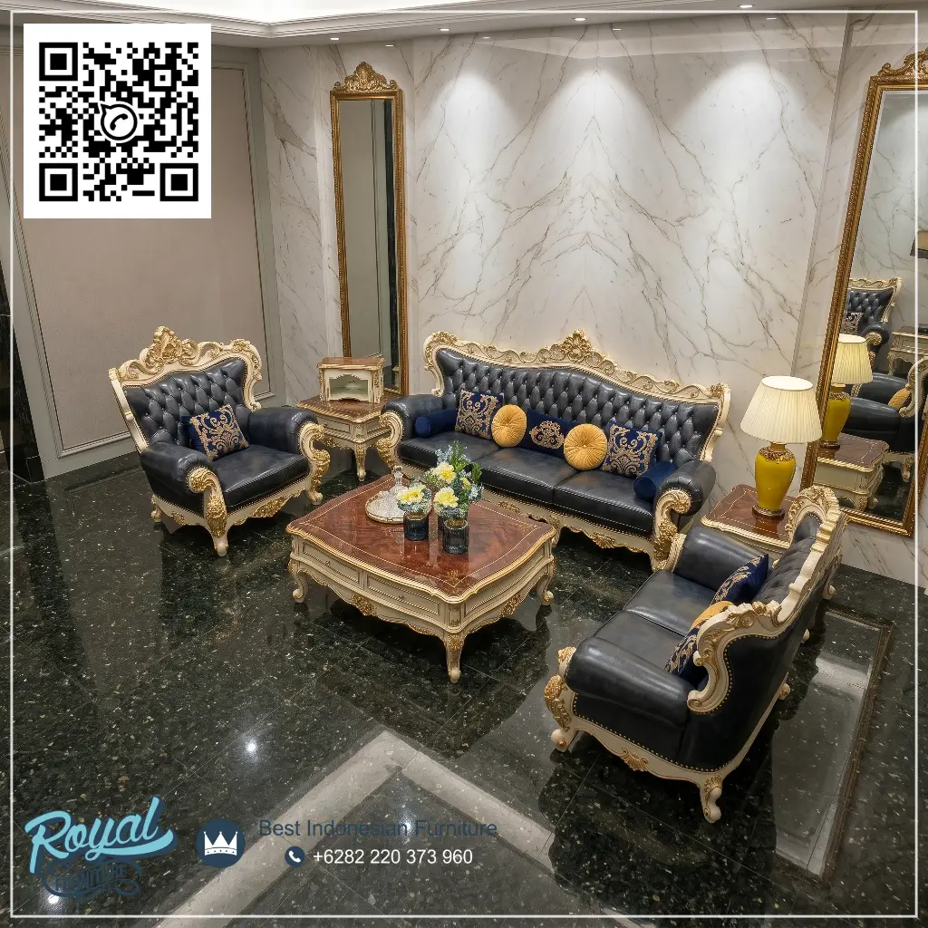Set Sofa Tamu Sultan Eropa Ukiran Jepara - foto 4