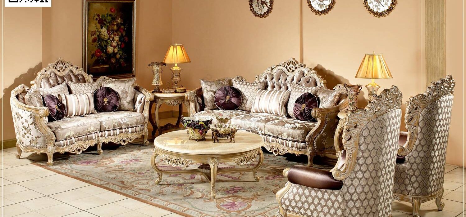 Set Sofa Ruang Tamu Klasik Mewah Ukir Jepara 3-2-2-1