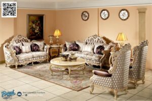 Set Sofa Ruang Tamu Klasik Mewah Ukir Jepara 3-2-2-1