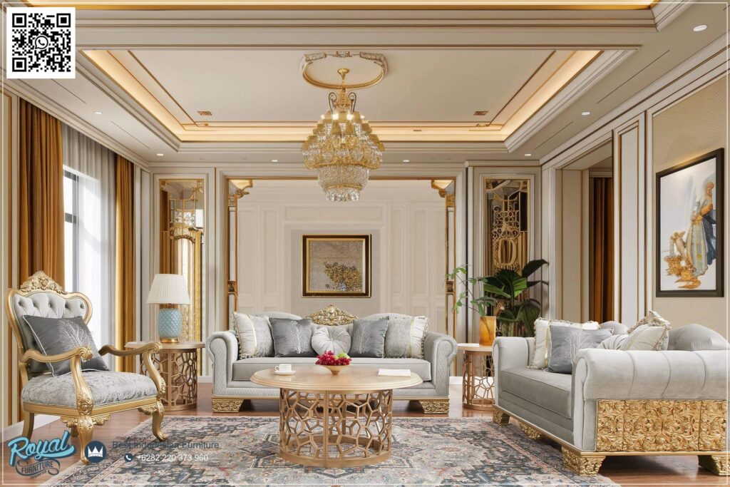 Set Sofa Ruang Tamu Klasik Mewah Ukir Jepara Handmade Royal Furniture