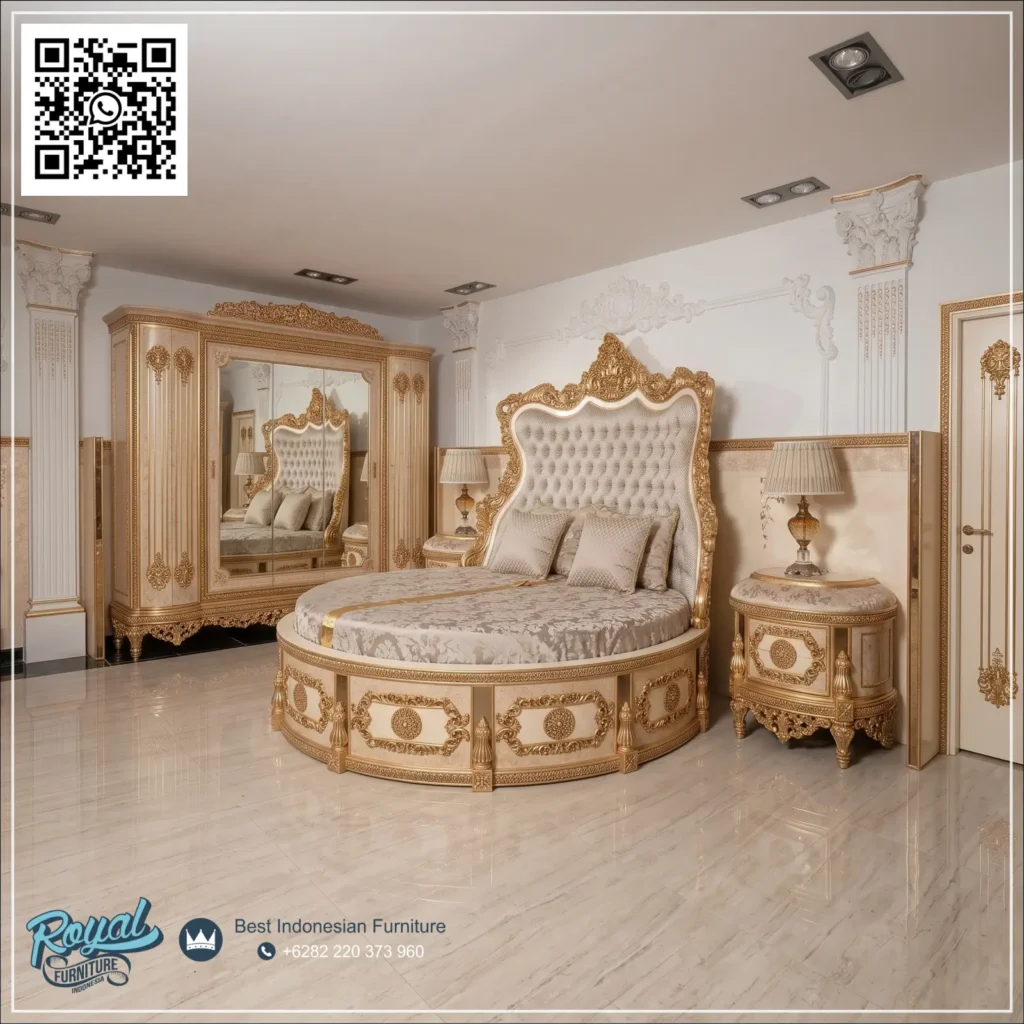 Set Tempat Tidur Sultan Mewah Klasik Eropa - foto 2