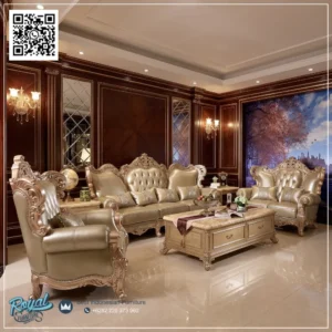 Sofa Tamu Champagne Furniture Rumah Klasik Modern