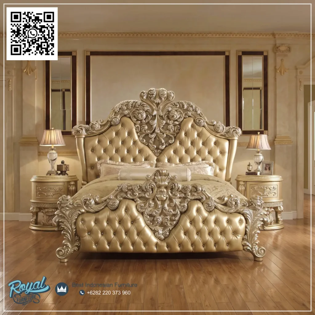 Tempat Tidur Mewah Klasik Gold Champagne - foto 1