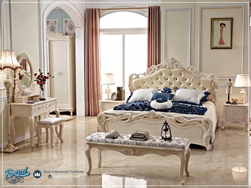 Model Kamar Set Jepara Mewah Ukiran Modern Putih Duco Terbaru Model Kamar Set Jepara Mewah Ukiran Modern Putih Duco Terbaru