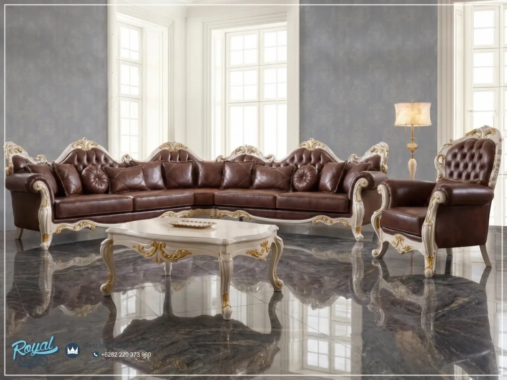 Harga Satu Set Sofa Tamu Ruang Keluarga Sudut Mewah Ukir Jepara Terbaru