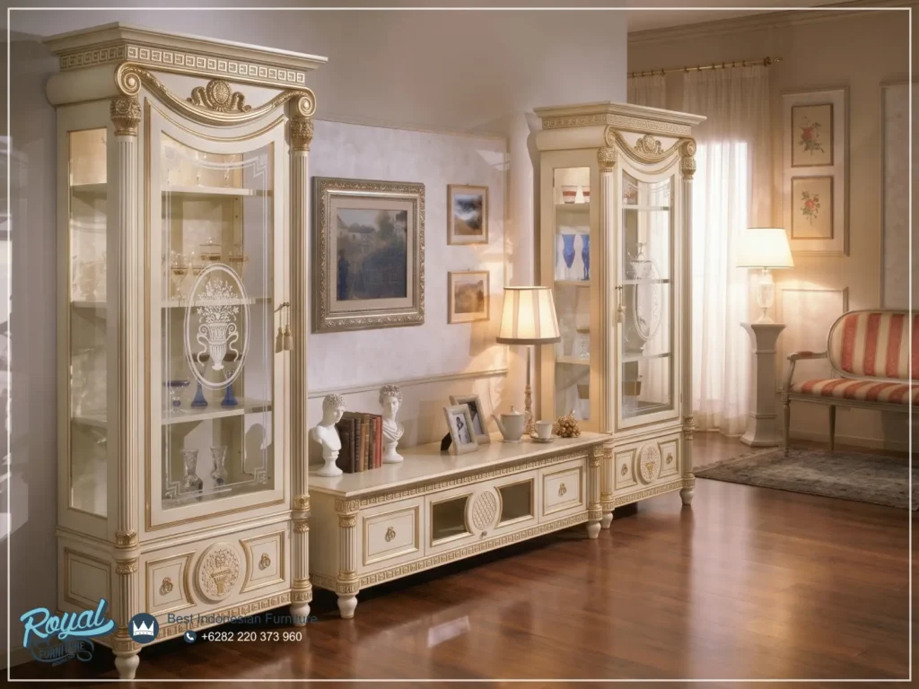 Jual Furniture Set Bufet TV Mewah Bacci Stile Gostinnaya Set Lemari HiaS Klasik Mewah Terbaru